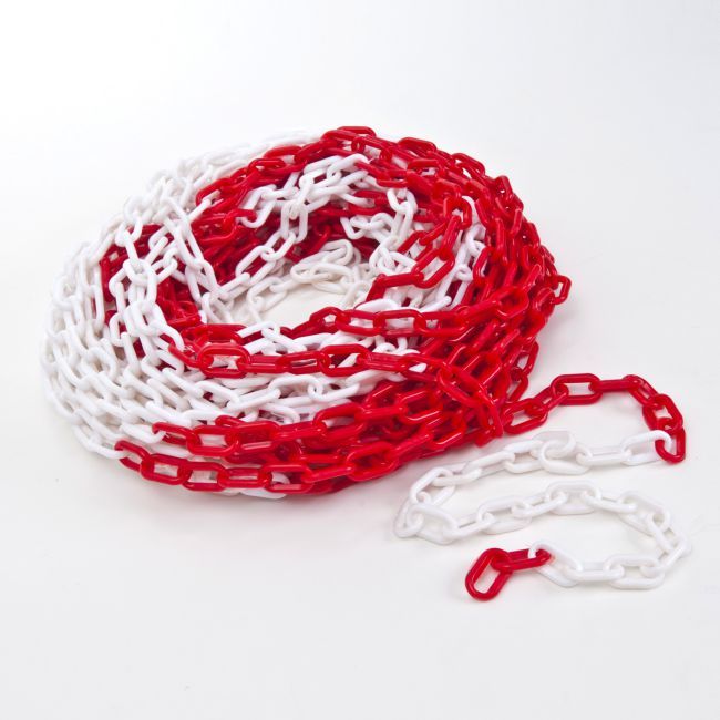 Plastic Barrier Chain - RED & WHITE . PART No. BCR3250