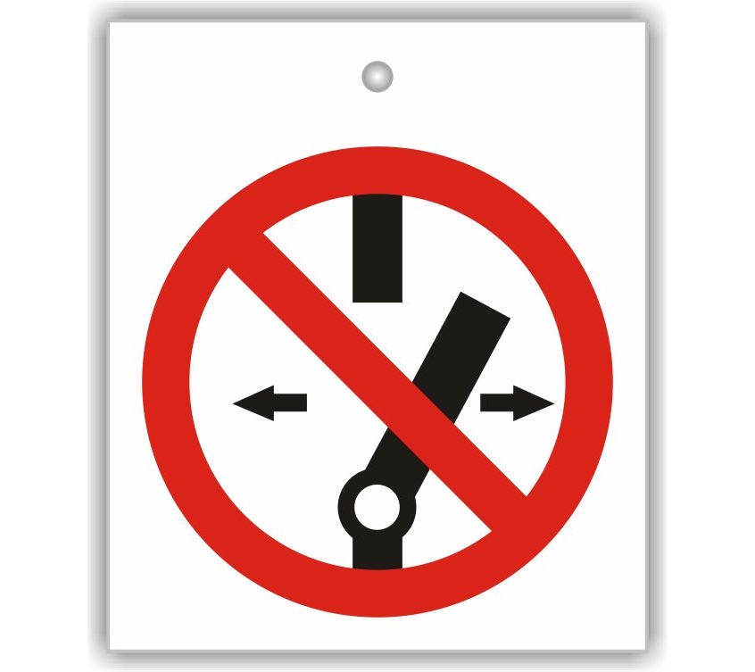 sign - iso pictogram - do not change switch position