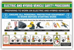 electric vehicle safety procedure poster