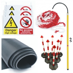 electric vehicle workshop safety - starter pack ( plastic posts & bases ) . 