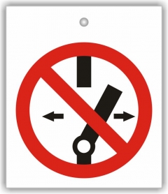 sign - iso pictogram - do not change switch position