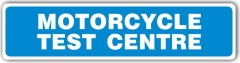 mot sign - motorcycle test centre