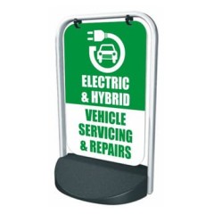 electric vehicle servicing repairs - swinger pavement sign